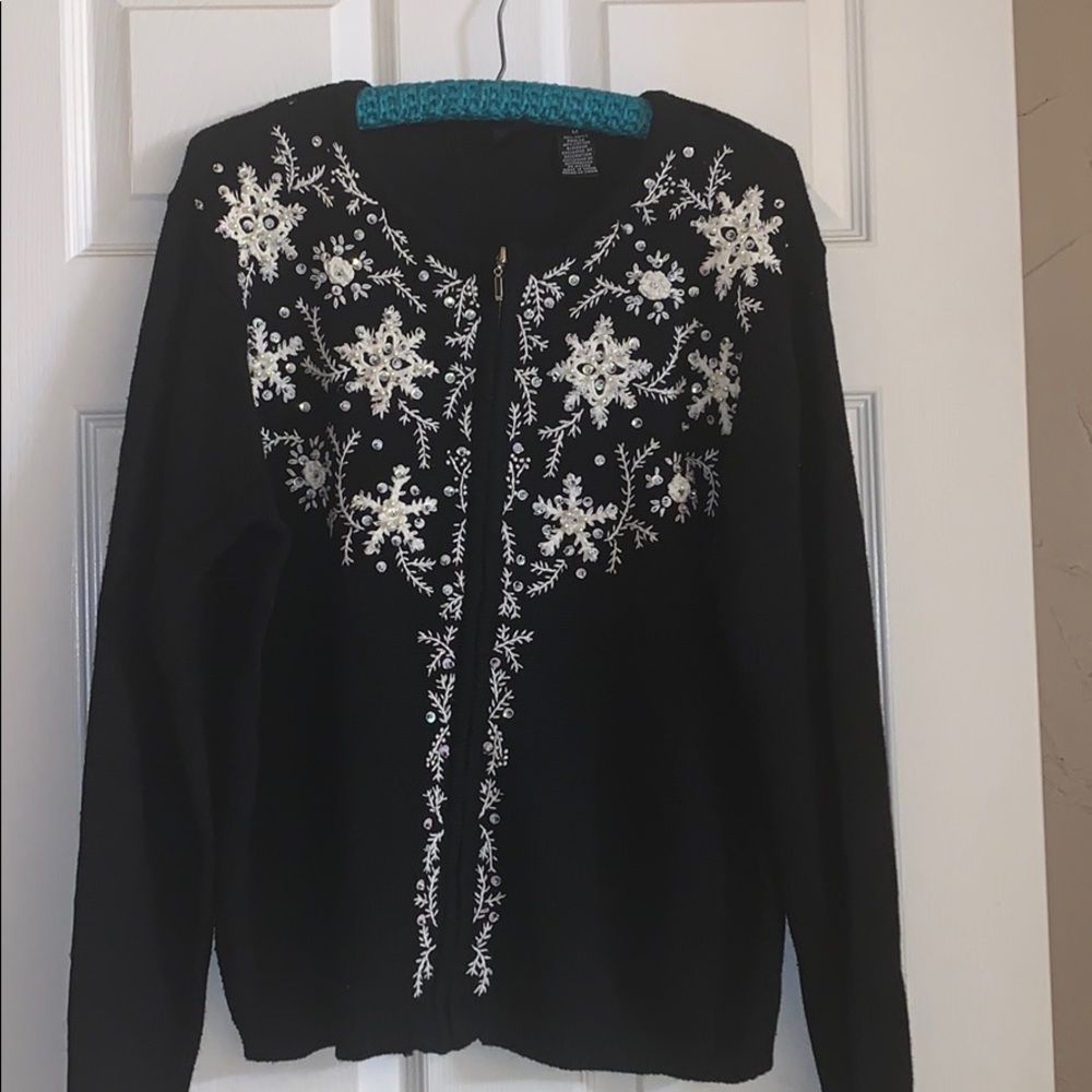 Holiday black cardigan
